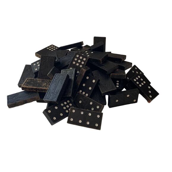 Vintage Pressman Wooden dominoes, 52 total, crafts, display - Picture 1 of 9